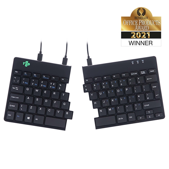 Picture of R-Go Tools Split R-Go Break ergonomic keyboard, QWERTY (UK), wired, black