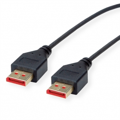 Attēls no ROLINE DisplayPort Cable, v1.4, DP-DP, M/M, SLIM, black, 1.5 m