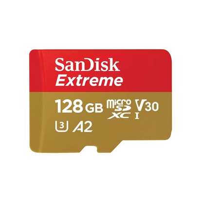 Attēls no SanDisk Extreme 128 GB MicroSDXC UHS-I Class 10
