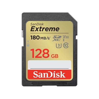 Attēls no SanDisk Extreme 128 GB SDXC UHS-I Class 10