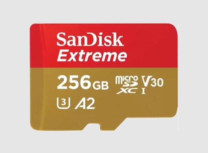 Attēls no SanDisk Extreme 256 GB MicroSDXC UHS-I Class 10