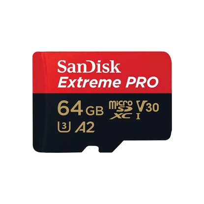 Attēls no SanDisk Extreme PRO 64 GB MicroSDXC UHS-I Class 10
