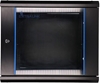 Picture of Szafka wisząca rack 9U 600x600 czarna szklane drzwi 