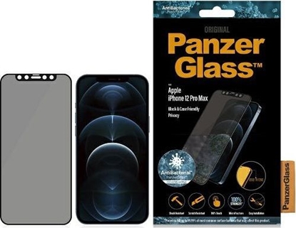 Attēls no PanzerGlass | Apple | iPhone 12 Pro Max | Glass | Black | Privacy glass