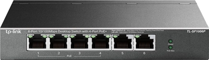 Picture of TP-Link TL-SF1006P network switch Unmanaged Fast Ethernet (10/100) Power over Ethernet (PoE) Black