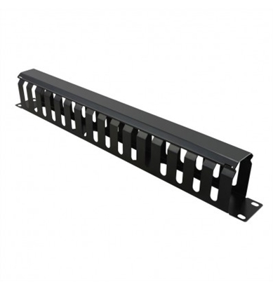 Attēls no Value 19" Front Panel 1U with Patch channel 40 x 60 mm, RAL 9005 black