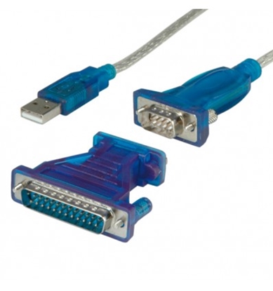 Attēls no VALUE Converter Cable USB to Serial+DB9/25 Adapter