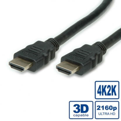 Attēls no VALUE HDMI Ultra HD Cable + Ethernet, M/M, black, 3.0 m