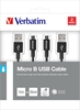 Picture of Verbatim Micro USB Cable Sync & Charge 100cm black + 30 cm black