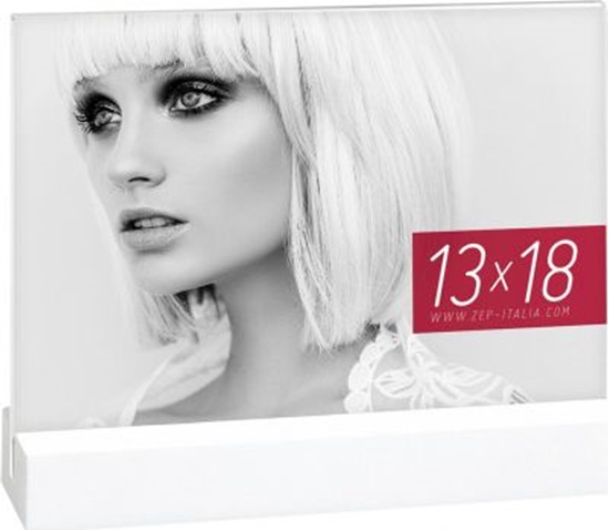 Picture of ZEP Dresda White           13x18 Acrylic w. wooden Base    AQ657W