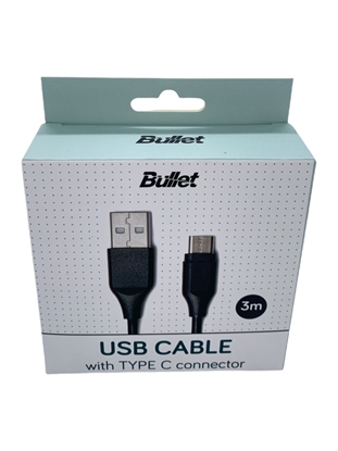 Pilt - Apple BULLET USB - Type C 3m, 2.4A Black