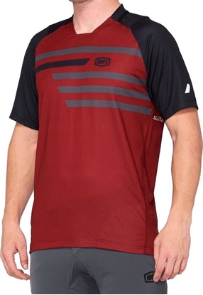 Attēls no 100% Koszulka mska 100% CELIUM Jersey krótki rkaw brick black roz. XL (NEW)