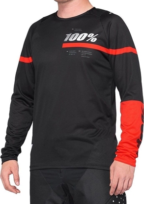 Attēls no 100% Koszulka mska 100% R-CORE Jersey dugi rkaw red black roz. L