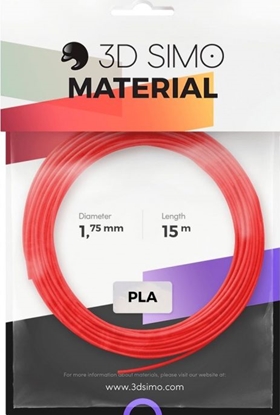 Изображение 3DSimo Filament PLA Zestaw kolorów - czerwony, fioletowy, zielony (G3D3002)
