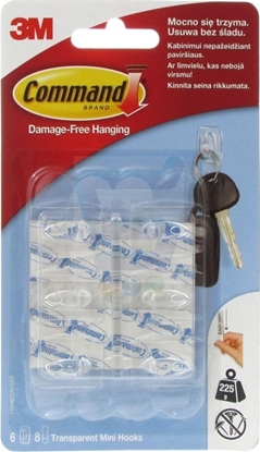 Attēls no 3M Haczyki 6 szt plastikowe 17006 3M Command