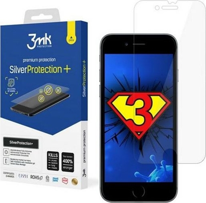 Picture of 3MK 3MK Silver Protect+ iPhone 7/8/SE 2020 Folia Antymikrobowa montowana na mokro