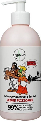 Изображение 4organic 4organic Kajko i Kokosz naturalny szampon i żel do mycia dla dzieci 2w1 Leśne Poziomki 350ml