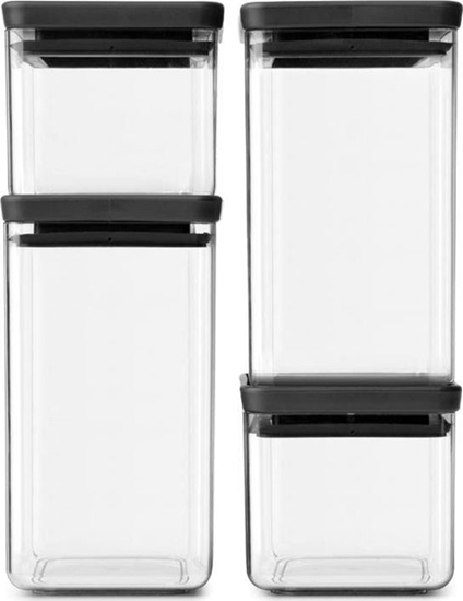 Picture of 4x1 Brabantia TASTY+ Square Canister  dark grey
