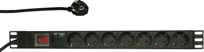 Изображение Logilink Steckdosenleiste 19" 7fach mit An/Aus Schalter