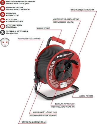 Attēls no Acar Przeduacz bbnowy Acar M01904 50m czarny