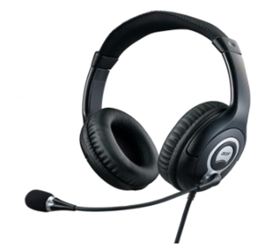 Изображение Acer GP.HDS11.00T headphones/headset Wired Head-band Black, Grey