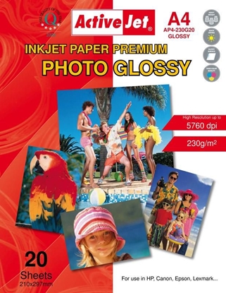 Attēls no Activejet Papier fotograficzny do drukarki A4 (AP4230G20)