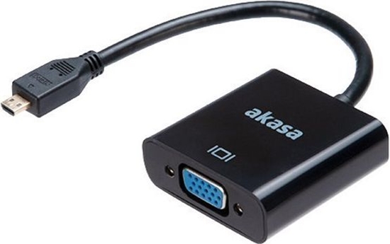 Изображение Adapter AV Akasa HDMI Micro - D-Sub (VGA) czarny (AK-CBHD21-15BK)