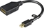 Attēls no Adapter AV Deltaco DisplayPort Mini - DisplayPort czarny (Deltaco MDP-DP1 - 15cm Mini DisplayPor)