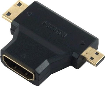 Изображение Adapter AV PremiumCord HDMI Micro - HDMI - HDMI czarny