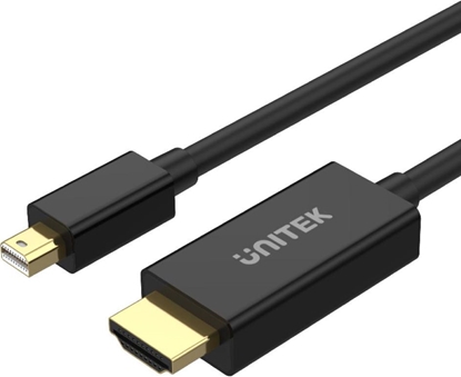 Attēls no Adapter AV Unitek DisplayPort Mini - HDMI czarny (V1152A)
