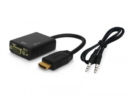Изображение Adapter HDMI (M) - VGA (F) z audio, CL-23