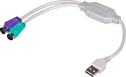 Picture of Adapter USB Akyga USB - PS/2 x2 Biay  (AK-AD-15)