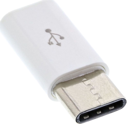 Attēls no Adapter USB InLine microUSB - USB Biały  (33303I)