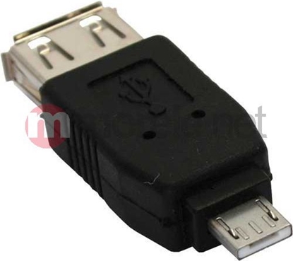 Attēls no Adapter USB InLine microUSB-A - USB Czarny  (31600)