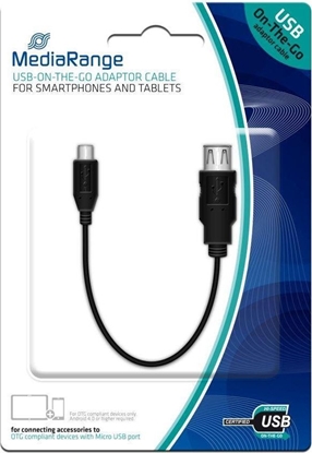 Picture of Adapter USB MediaRange microUSB - USB Czarny  (MRCS168)