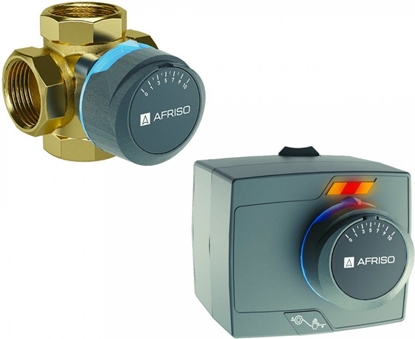 Изображение Afriso Zawór mieszajcy 4-drogowy obrot. ARV 487 ProClick DN50, Rp2", Kvs 40 + siownik (ARM 343)