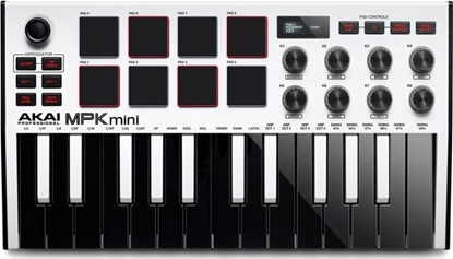 Attēls no Akai MPK MINI MK3 WHITE - Klawiatura Sterujca USB