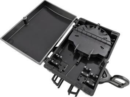 Изображение Alantec Mufo-przecznica wiatowodowa supowo-cienna, paska, przelotowa, 48 spawów, IP67 w zestawie zintegrowany stela zapasu kabla. (FOM-48K-Z)