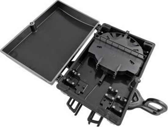 Изображение Alantec Mufo-przecznica wiatowodowa supowo-cienna, paska, przelotowa, 48 spawów, IP67 w zestawie zintegrowany stela zapasu kabla. (FOM-48K-Z)