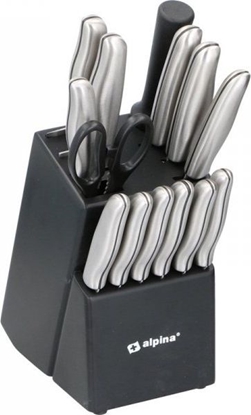 Attēls no Alpina Alpina - Zestaw noży kuchennych ze stojakiem / blokiem 15 elementów