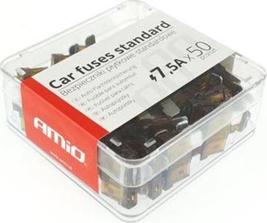 Picture of AMiO Bezpieczniki samochodowe standardowe pudeko 50szt 7.5A