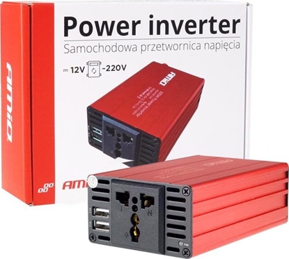 Attēls no Przetwornica AMiO Przetwornica napicia 12V/230V 300W/600W 2xUSB AMiO PI03