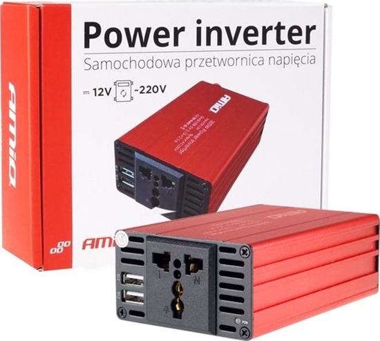 Picture of Przetwornica AMiO Przetwornica napicia 12V/230V 300W/600W 2xUSB AMiO PI03