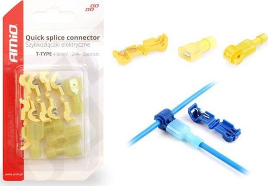 Picture of AMiO Szybkozczki elektryczne Typ-T 04-6mm2 24A 5szt blister