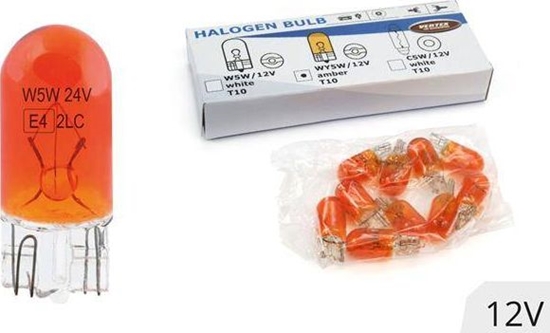 Picture of AMiO arówki halogenowe WY5W T10 5W W2.1x9.5d AMBER 12V 10szt.