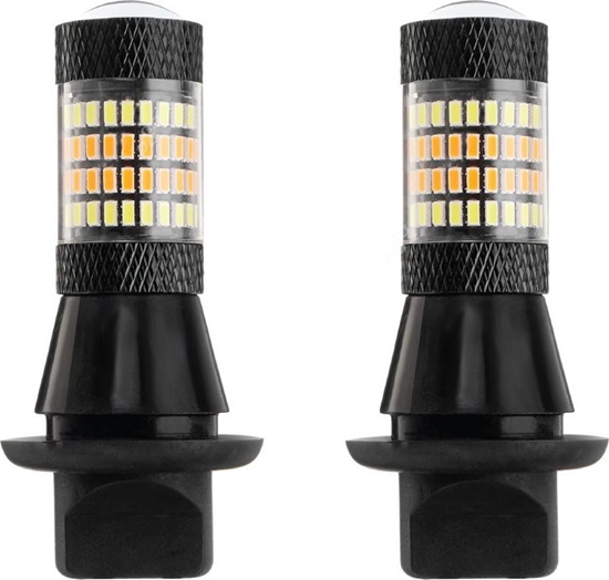 Picture of AMiO arówki LED AMIO P21W / PY21W BAU15s jako wiata do jazdy dziennej LED z kierunkowskazami LED