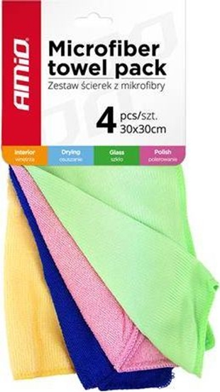 Picture of AMiO Zestaw ciereczek z mikrofibry 4 typy 30x30 cm