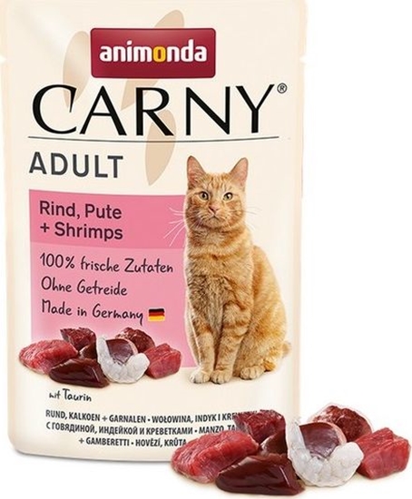 Изображение Animonda ANIMONDA KOT sasz.85g CARNY WOOWINA INDYK KREWETKI