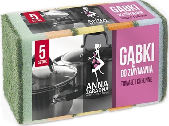 Picture of Anna Zaradna Gbki do zmywania ANNA ZARADNA, prostoktne, 5 szt., mix kolorów