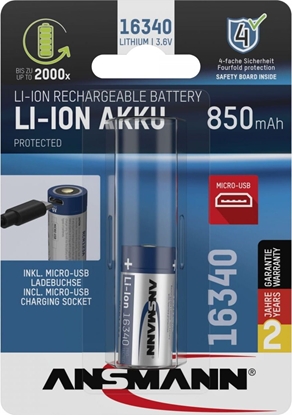 Attēls no Ansmann Akumulator 16340 850mAh 1 szt.